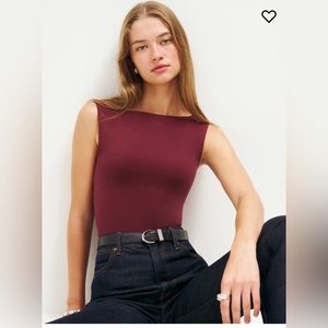 Brand new, never worn Reformation Dusk Knit Top in color Chianti size small.